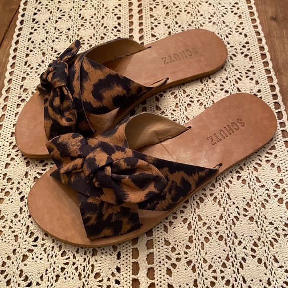SCHUTZ Shoes - Schutz Leopard Sandals